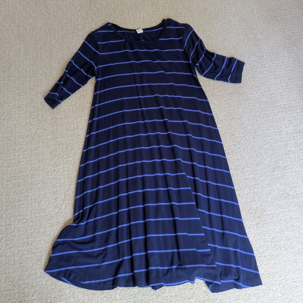 Old Navy Navy and Blue Striped Dress